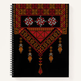 Palästinensische Tatreez Embroidery |Palestinkunst Notizblock