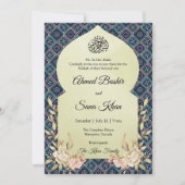 Palästinensische Tatreez-Moslemische Hochzeitskart Einladung (Vorderseite)