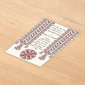 Palästinensische Tatreez Motif1 Akryllische Bett. Acryleinladungen (Ablage )