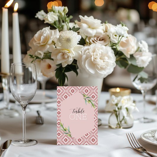 Palästinensische Tatreez Red Tischnummer