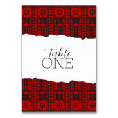 Palästinensische Tatreez Red Tischnummer (Rückseite)