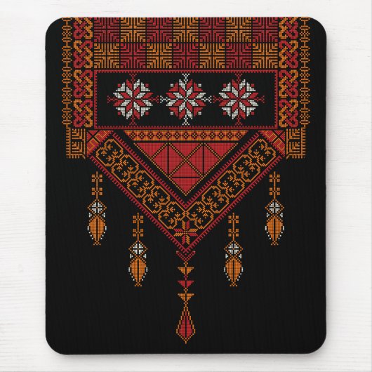 Palästinensische Tatreez Stickerei Kunst Mousepad (Vorne)
