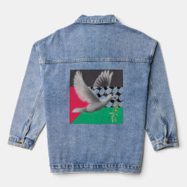 Palästinensische Taube Flag Denim Jean Jacket Jeansjacke