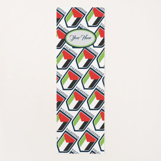 Palästinensische und palästinensische Flagge Maßge Yogamatte (Vorderseite)