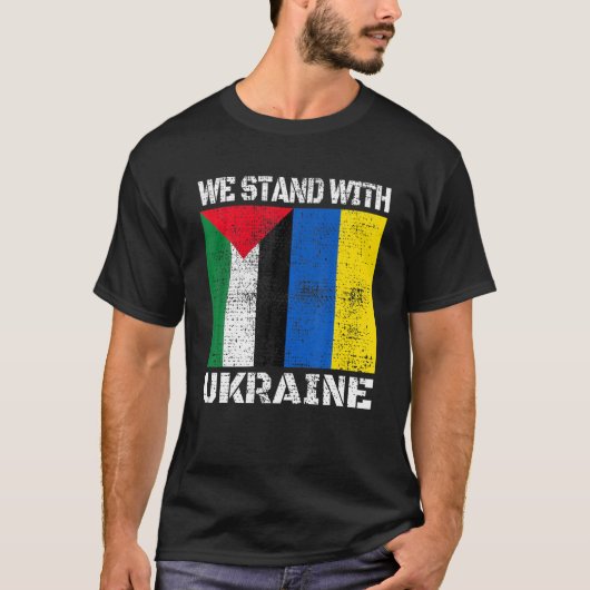 Palästinensische Unterstützung Ukraine Palästina W T-Shirt (Vorderseite)