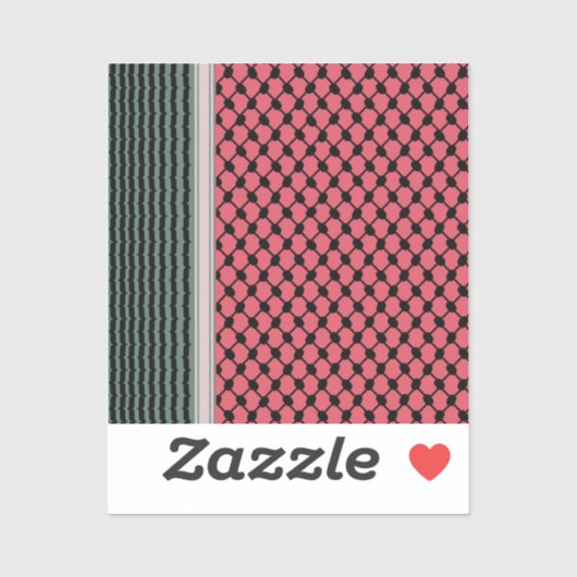 Palästinensische Wassermelone Hatta Keffiyeh Kufiy Aufkleber (Blatt)