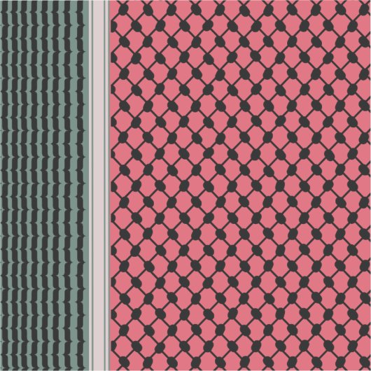 Palästinensische Wassermelone Hatta Keffiyeh Kufiy Aufkleber (Vorderseite)