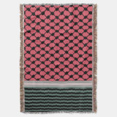 Palästinensische Wassermelone Hatta Keffiyeh Kufiy Decke (Vorderseite Vertikal)