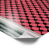 Palästinensische Wassermelone Hatta Keffiyeh Kufiy Fotodruck (Ecke)