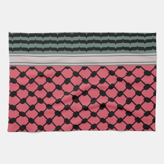 Palästinensische Wassermelone Hatta Keffiyeh Kufiy Geschirrtuch (Horizontal)