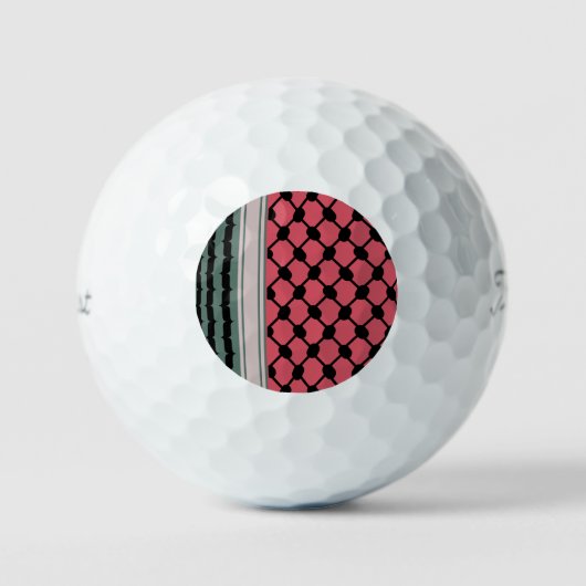 Palästinensische Wassermelone Hatta Keffiyeh Kufiy Golfball (Vorderseite)