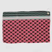 Palästinensische Wassermelone Hatta Keffiyeh Kufiy Golfhandtuch (Horizontal)
