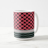 Palästinensische Wassermelone Hatta Keffiyeh Kufiy Kaffeetasse (VorderseiteRechts)