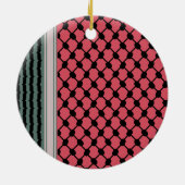 Palästinensische Wassermelone Hatta Keffiyeh Kufiy Keramik Ornament (Hinten)