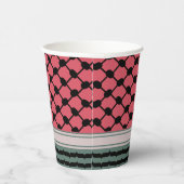 Palästinensische Wassermelone Hatta Keffiyeh Kufiy Pappbecher (Rechts)