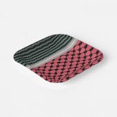 Palästinensische Wassermelone Hatta Keffiyeh Kufiy Pappteller (Gewinkelt)