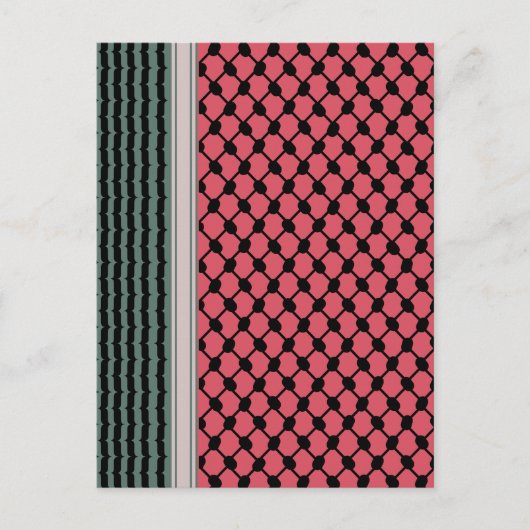 Palästinensische Wassermelone Hatta Keffiyeh Kufiy Postkarte (Vorderseite)