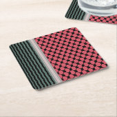 Palästinensische Wassermelone Hatta Keffiyeh Kufiy Rechteckiger Pappuntersetzer (angewinkelt)