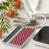 Palästinensische Wassermelone Hatta Keffiyeh Kufiy Schlüsselanhänger (Vorderseite rechts)