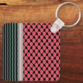 Palästinensische Wassermelone Hatta Keffiyeh Kufiy Schlüsselanhänger (Rückseite)