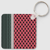Palästinensische Wassermelone Hatta Keffiyeh Kufiy Schlüsselanhänger (Rückseite)