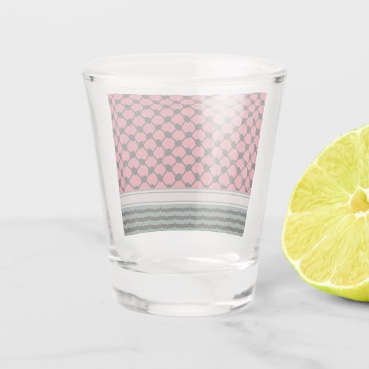 Palästinensische Wassermelone Hatta Keffiyeh Kufiy Schnapsglas (Rückseite)
