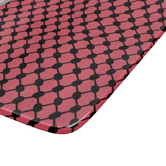 Palästinensische Wassermelone Hatta Keffiyeh Kufiy Schneidebrett (Ecke)