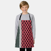 Palästinensische Wassermelone Hatta Keffiyeh Kufiy Schürze (Getragen)