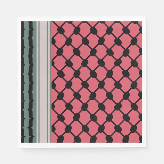 Palästinensische Wassermelone Hatta Keffiyeh Kufiy Serviette (Vorderseite)