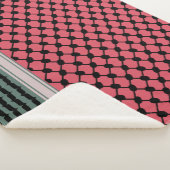 Palästinensische Wassermelone Hatta Keffiyeh Kufiy Sherpadecke (3/4)