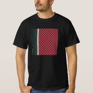 Palästinensische Wassermelone Hatta Keffiyeh Kufiy T-Shirt