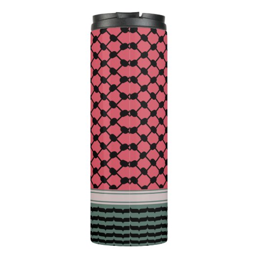 Palästinensische Wassermelone Hatta Keffiyeh Kufiy Thermosbecher (Rückseite)