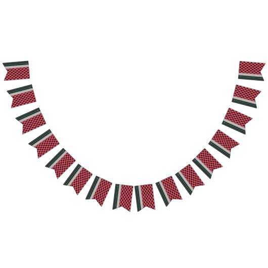 Palästinensische Wassermelone Hatta Keffiyeh Kufiy Wimpelkette (Alle)