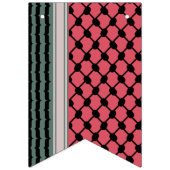 Palästinensische Wassermelone Hatta Keffiyeh Kufiy Wimpelkette (Zweite Fahne)