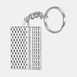 Palästinensischer Arabischer Kufiya Muster Akrylli Schlüsselanhänger