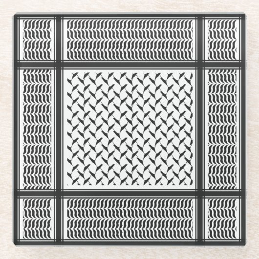 palästinensischer Bürger Glasuntersetzer (Vorderseite)