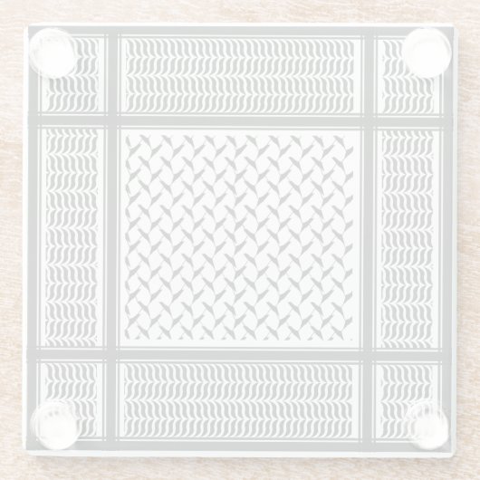 palästinensischer Bürger Glasuntersetzer (Rückseite)