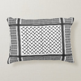 Palästinensischer Joraner kuffiya Schwarz-Weiß-She Dekokissen