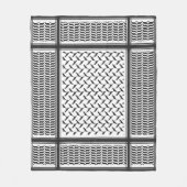 Palästinensischer Joraner kuffiya Schwarz-Weiß-She Fleecedecke (Vorderseite)