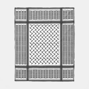 Palästinensischer Joraner kuffiya Schwarz-Weiß-She Fleecedecke