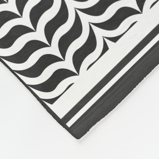 Palästinensischer Joraner kuffiya Schwarz-Weiß-She Fleecedecke (Ecke)