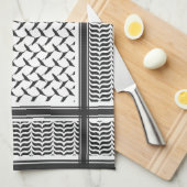 Palästinensischer Joraner kuffiya Schwarz-Weiß-She Geschirrtuch (Viertel Falte)