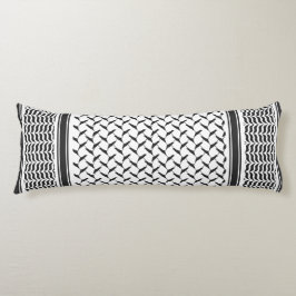 Palästinensischer Joraner kuffiya Schwarz-Weiß-She Seitenschläferkissen