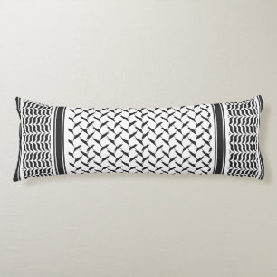 Palästinensischer Joraner kuffiya Schwarz-Weiß-She Seitenschläferkissen