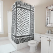 Palästinensischer Kuffiya schwarz-weiß Duschvorhang (Beispiel)