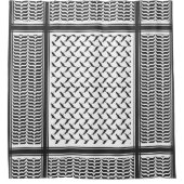 Palästinensischer Kuffiya schwarz-weiß Duschvorhang (Vorderseite)