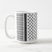 Palästinensischer Kuffiya schwarz-weiß Kaffeetasse (Links)