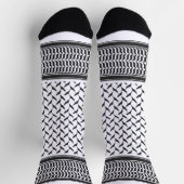 Palästinensischer Kuffiya schwarz-weiß Socken (Oben)