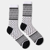 Palästinensischer Kuffiya schwarz-weiß Socken (Rechts)