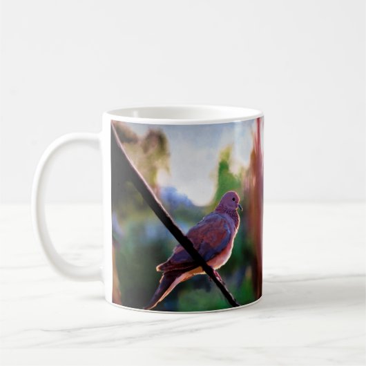 palästinensischer Laughing Morning Dove Malstil Kaffeetasse (Links)